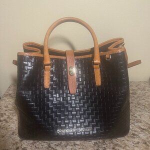 Dooney & Bourke Claremont Woven Embossed Perry Satchel Tote Bag